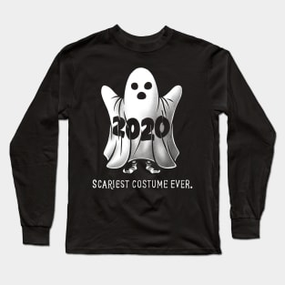 Scariest Costume Ever Funny 2020 Scary Ghost Long Sleeve T-Shirt